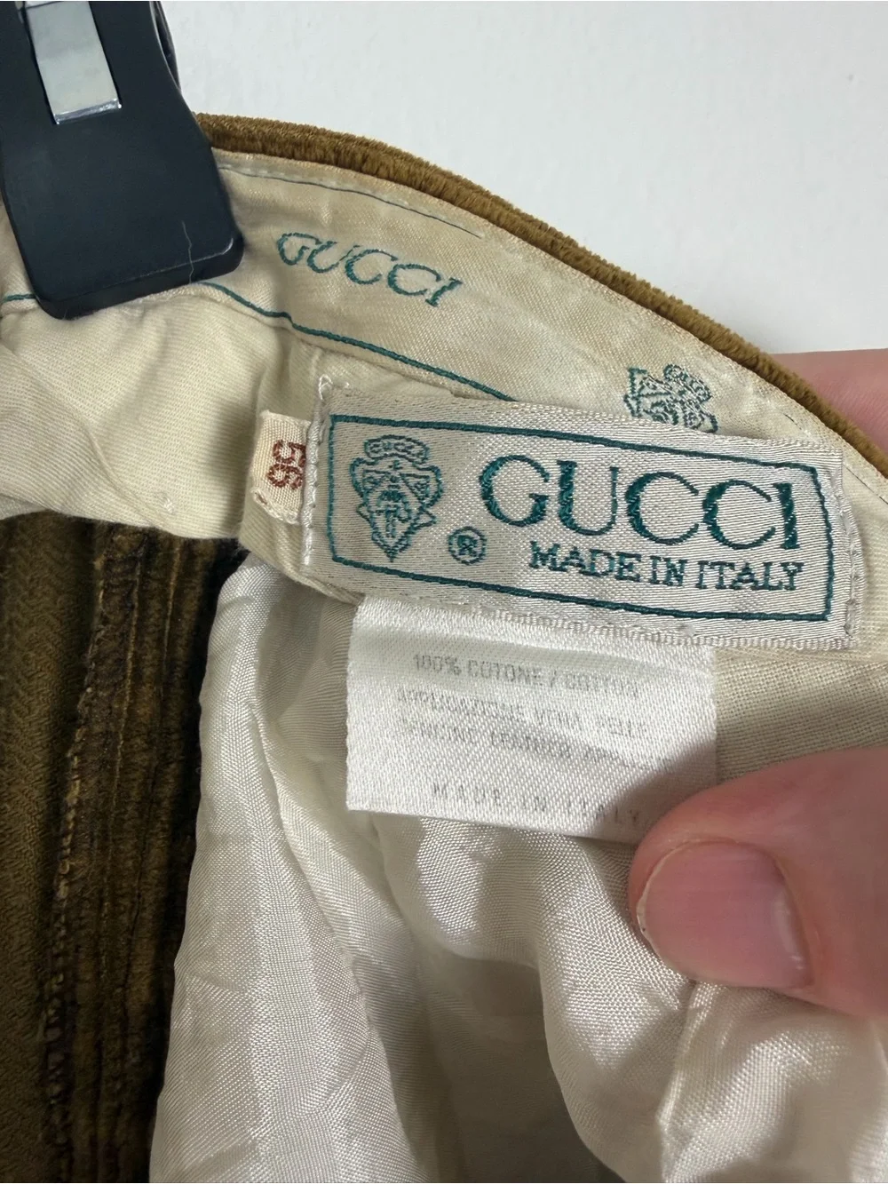 Vintage Gucci Made in Italy Brown Wide Wale Corduroy Trousers – Size 56